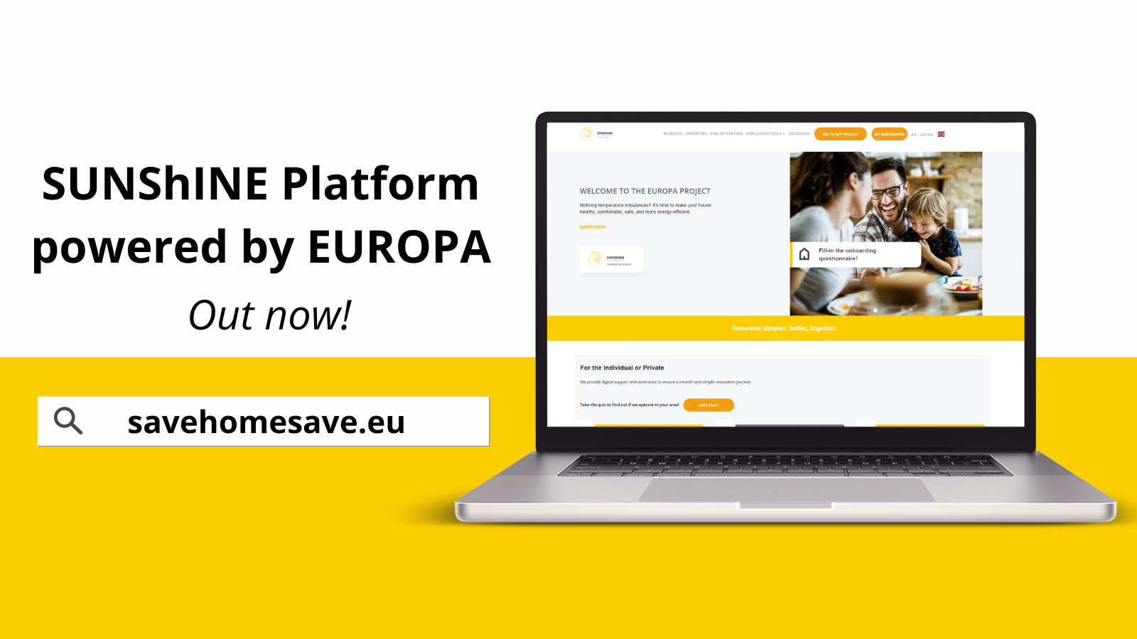 SUNShINE Platform powered by EUROPA launch banner